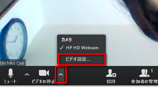 ミーティング内でビデオを修正